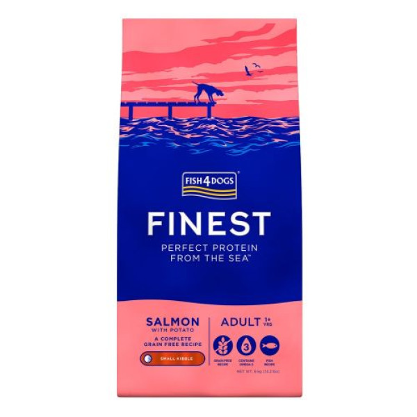 Fish4Dogs Finest Salmon Complete Adult 三文魚無麩質低敏配方成犬(大粒) 6kg